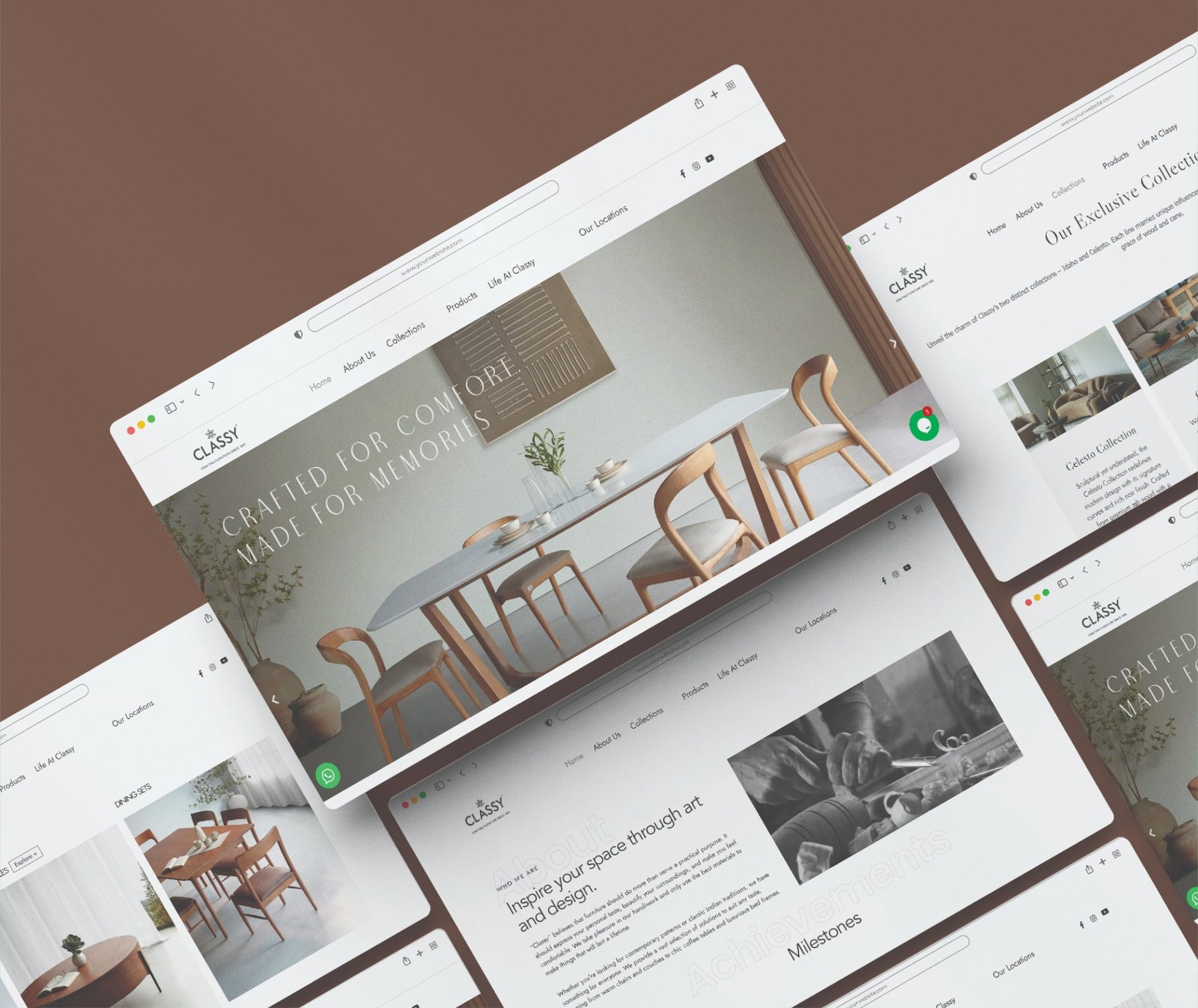 Classy Furniture web design by Fourart
