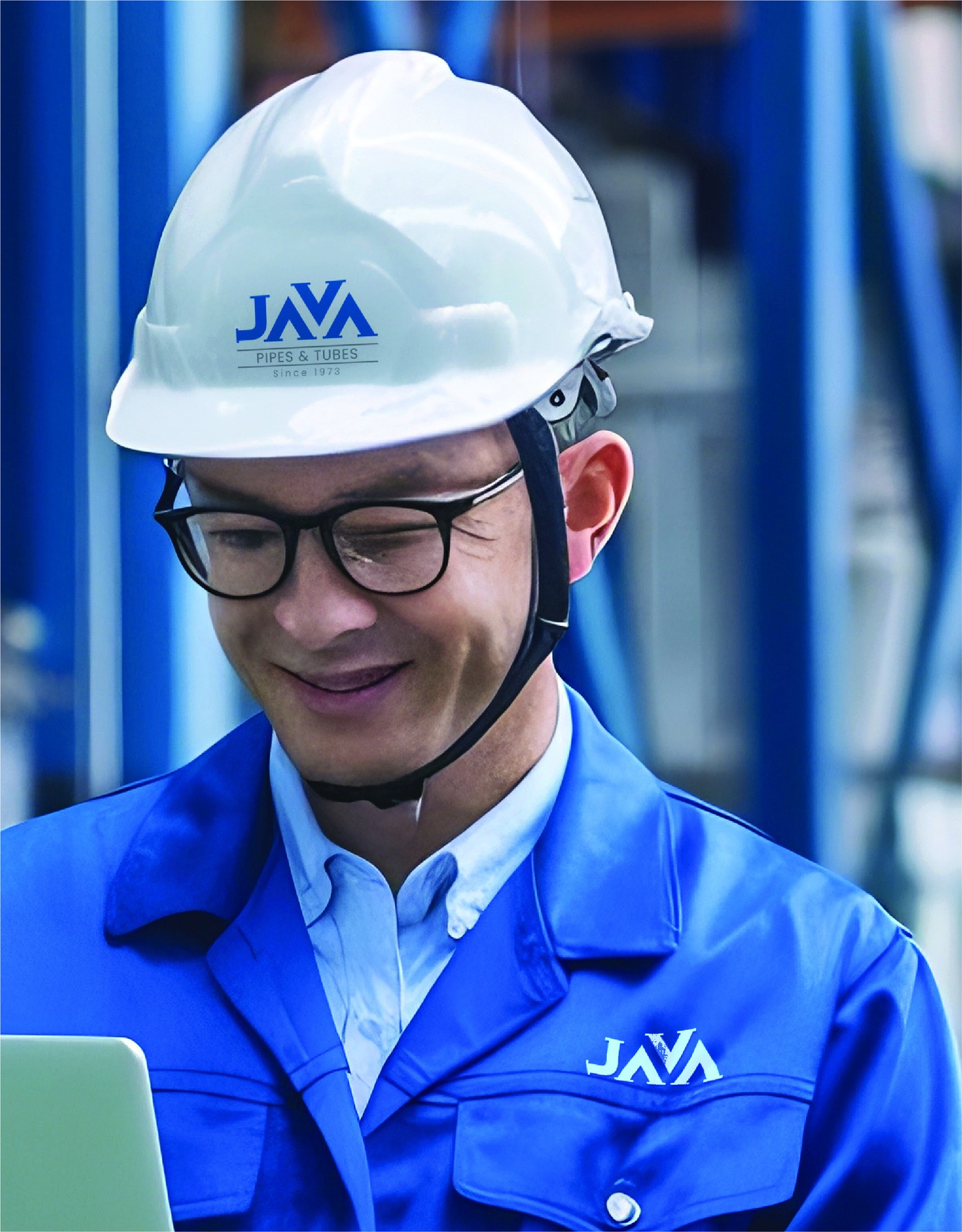 Java logo on building